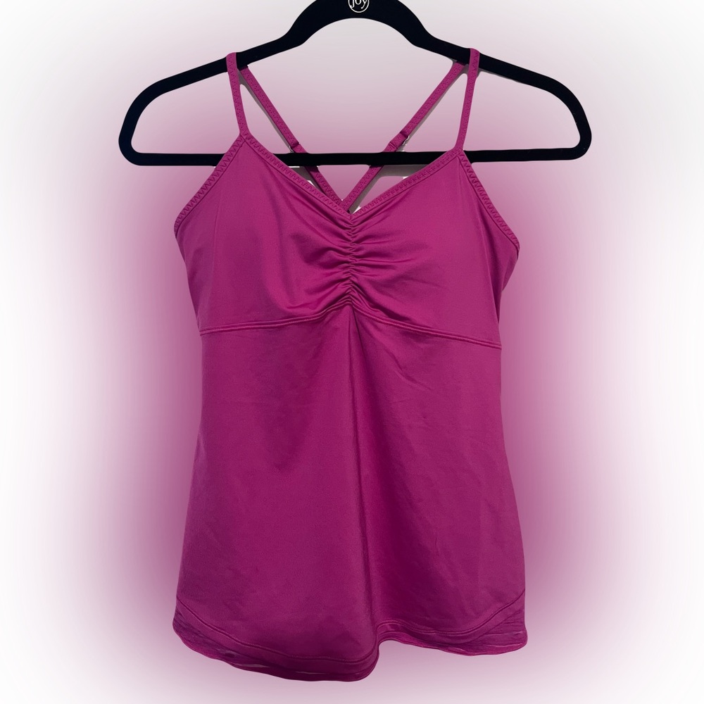 Womens Handlful Active top sz small magenta EUC